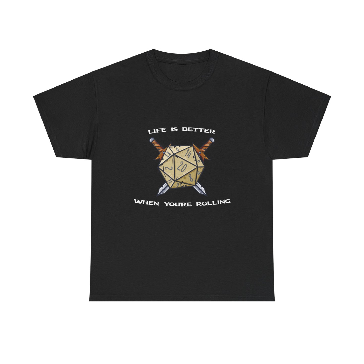 Critical Success: My Life's Rolls D&D T-Shirt - Unisex Heavy Cotton Tee