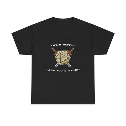 Critical Success: My Life's Rolls D&D T-Shirt - Unisex Heavy Cotton Tee