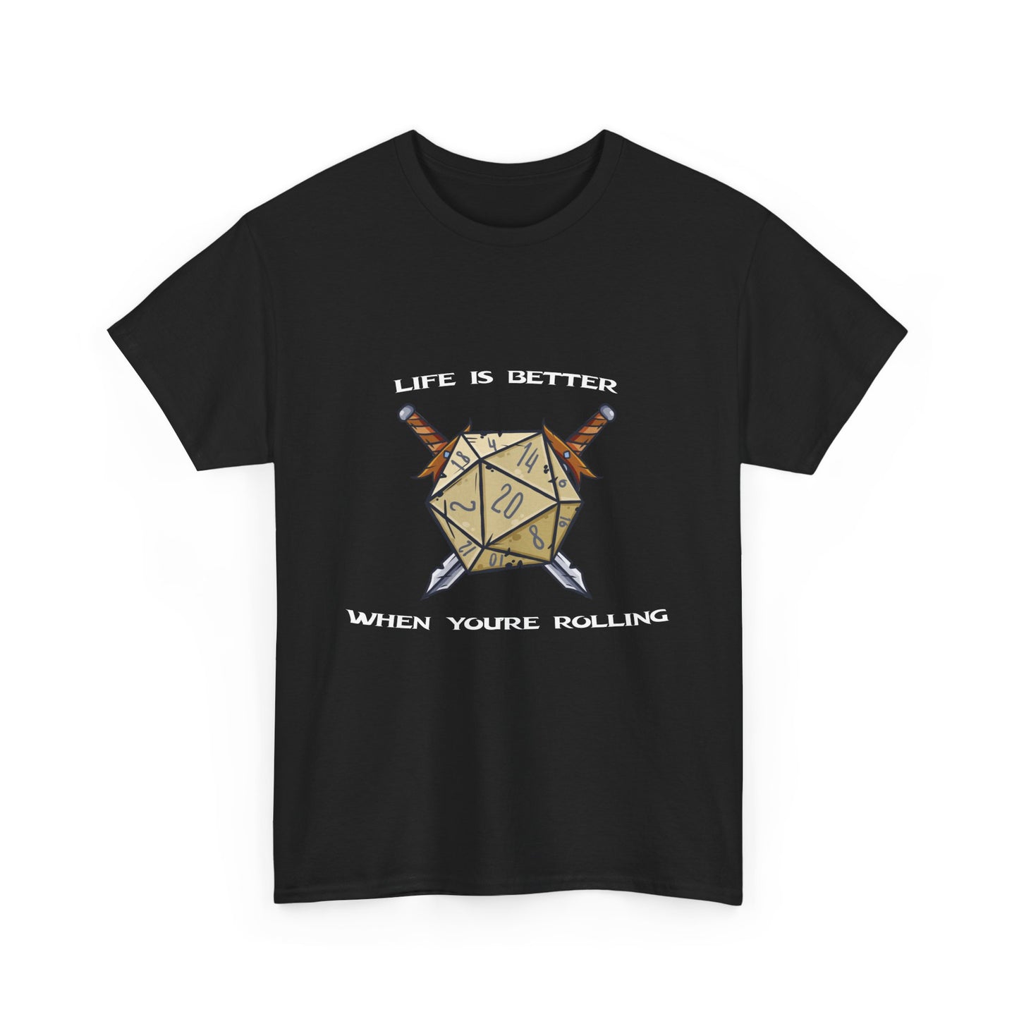 Critical Success: My Life's Rolls D&D T-Shirt - Unisex Heavy Cotton Tee